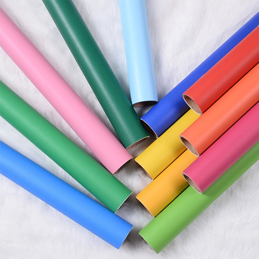 0.4x3 متر سميكة بلون للجدران غرفة نوم الاطفال الفينيل الذاتي لاصق ماتي طبقة للزينة الأثاث PVC للماء ملصقات جدار