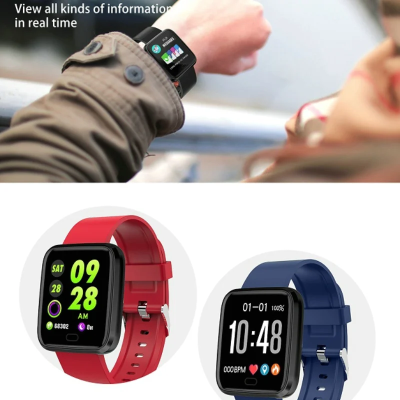 Focusmart 2019 New TD08 Smart Watch Multilingual Word Library Real-time Heart Rate Measurement Intelligent Reminder Smart Watch