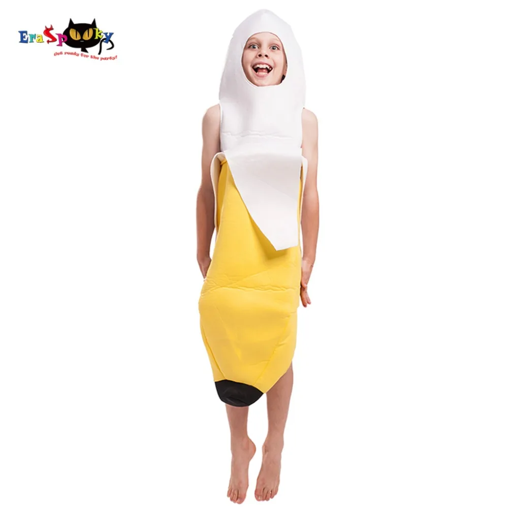 Eraspooky Halloween Costume For Kids Yellow Jumpsuit Banana Costume