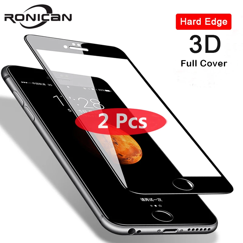 2 шт. 3D Защитная пленка для экрана из закаленного стекла iPhone 8 7 6 6s Plus 5 5s SE защита X XS