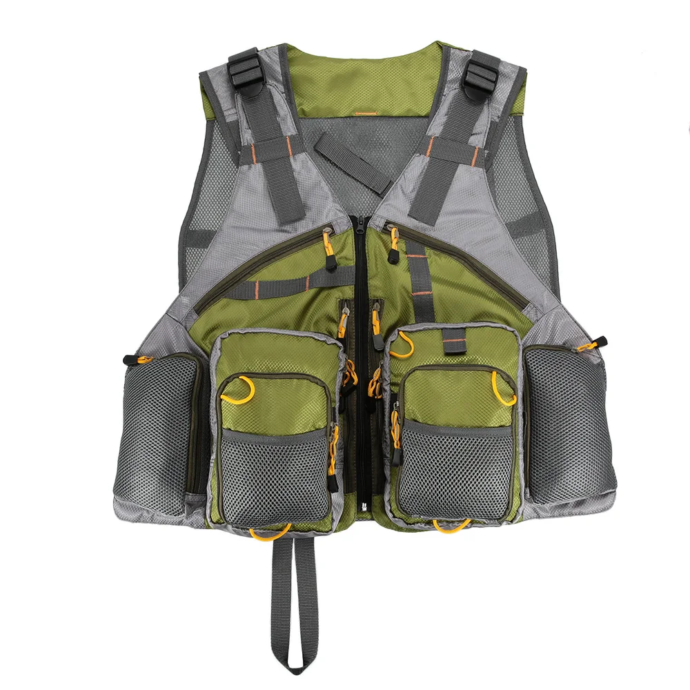 Adjustable Fly Fishing Mesh Vest Multiple Pockets Fishing Vestin Fishing Vests from Sports