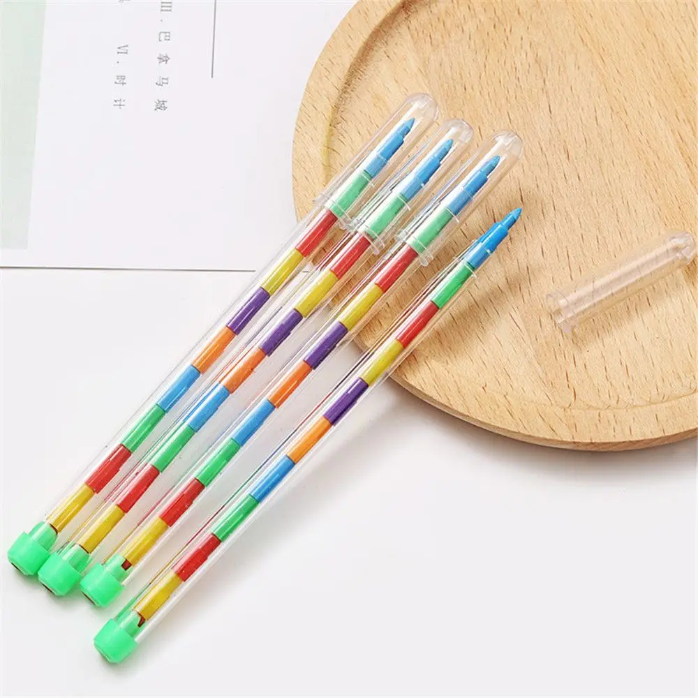 2Pcs 10Colors Replaceable Crayons Oil Pastel Creative Colored Pencil Graffiti Pen for Kids Painting Drawing Kawaii Stationery