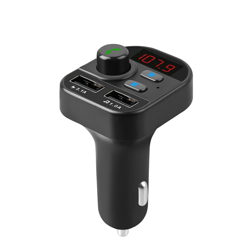 Автомобильный BT Hands-free Телефон fm-передатчик автомобильный MP3 плагин карта без потерь двойной USB 3.1A быстрое зарядное устройство универсальное
