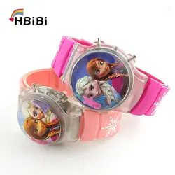Светодиодный светящиеся мигающие светящиеся стильные детские часы детские игрушки принцессы Детские часы для девочек и мальчиков часы Reloj