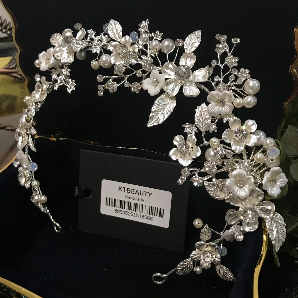 

New Luxury Crystal Flowers Bridal Headband Gorgeous Bridal Hairpin Jewelry Royal Bridal Wedding Hair Accessories Women Jewelry