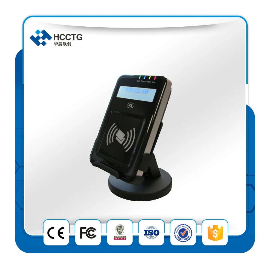 

Hot Serial RS232 Interface ACR122L Visual Vantage NFC Smart Card Reader with 5pcs M1 card + 1 SDK CD