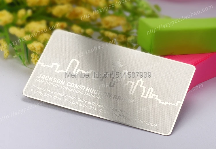 Cartões de Visita Metálicos de Valisere Vip do Cartão de Visita do Metal de Luxo Pretos Pces Muito Cartões Dobro-lado No.3068 100 17 High Quality Material escolar e de escritório