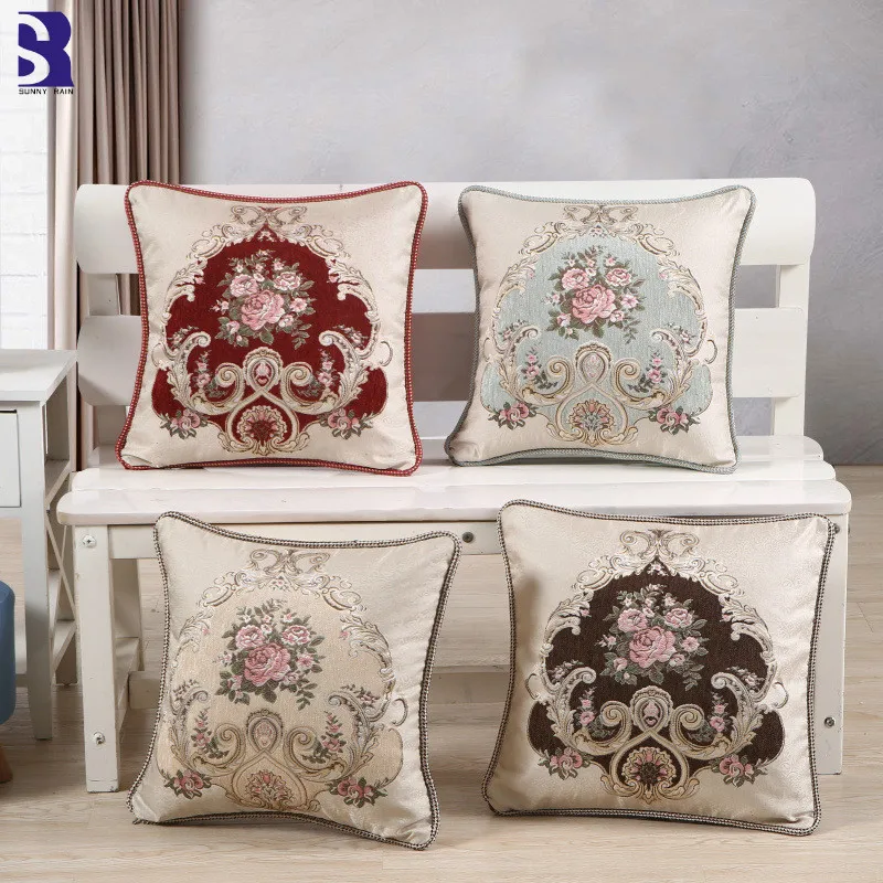 

SunnyRain 1-piece Chenille Pillow Cover Decorative Luxury Cushion Cover Throw Pillow Cover For Sofa Not Come With Pillow