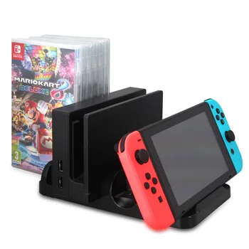 

Charging Dock Station for Nintendo Switch NS Pro Controller Charger and Joycon Vertical Stand with Game Disk Storage