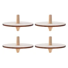 4 шт. НЕОБРАБОТАННАЯ волчок DIY картина деревянный гироскоп Peg-top игрушка для детей малышей