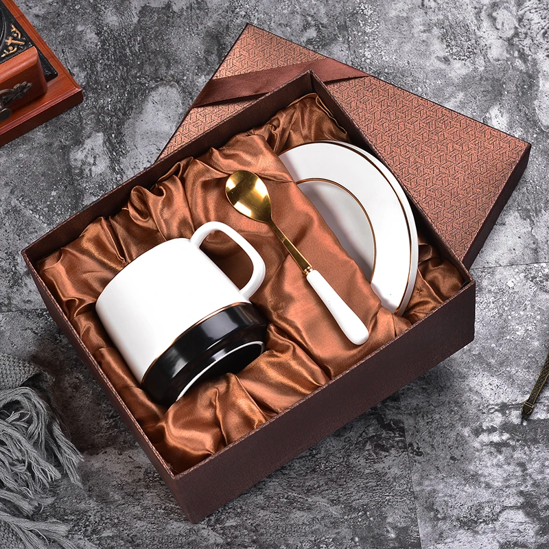 Gift Box Modern Coffee Cup Ceramic Handle Mug / Home Drinkware Office