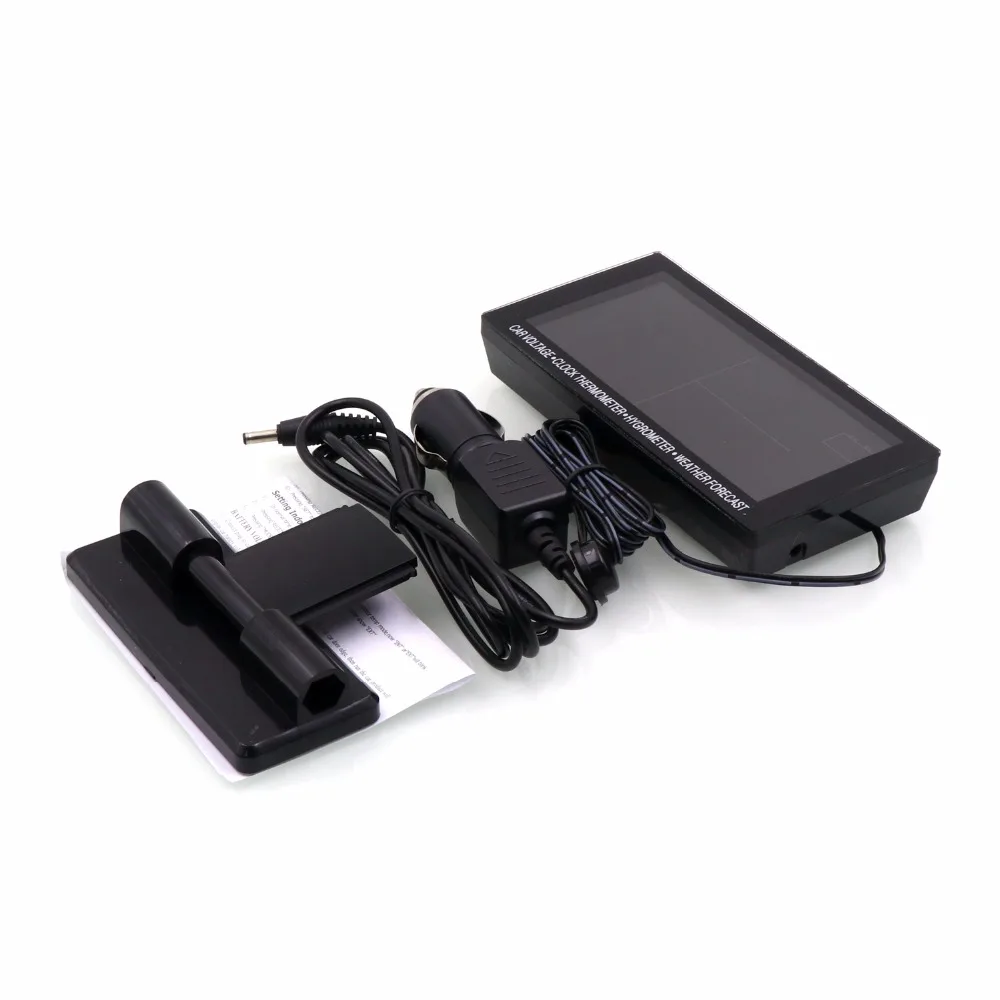  12V-24V Car VoltageClock ThermometerHygrometerWeather Forecast Monthly Calendar With Color Display 