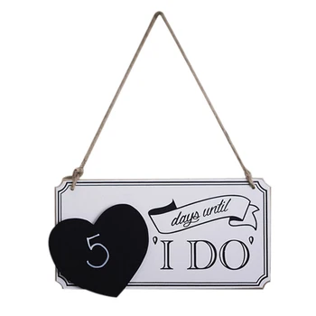 

Hot "days until I DO" Refinement Wooden Chalkboard Sign Wedding Countdown Sign