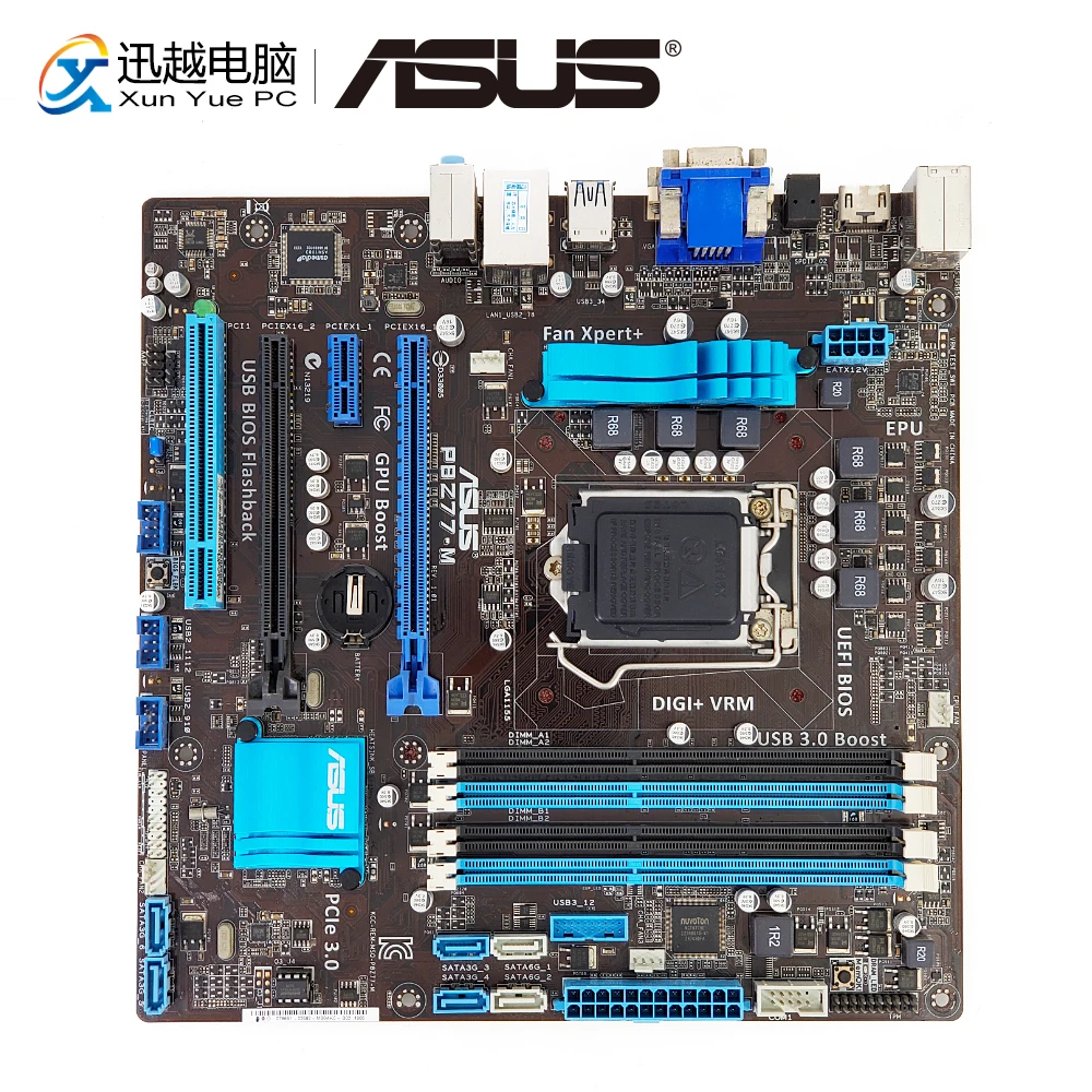 Asus P8Z77-M настольная материнская плата Z77 розетка LGA 1155 для i3 i5 i7 DDR3 32 Гб SATA3 USB3.0 HDMI Micro