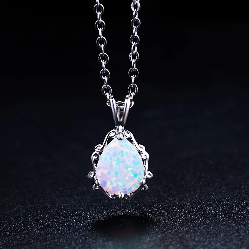 

Fashion jewelry 2019 Sale genuine 925 sterling silver hot Opal necklace Fine jewelry Crystals from Swarovski Christmas gift