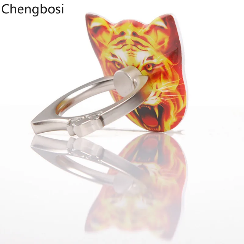 

Tiger Universal Finger Ring Holder Plating Extending Stand Mobile Phone Ring Holder for IPhone X MAX XR 8 7 Samsung Stand Holder