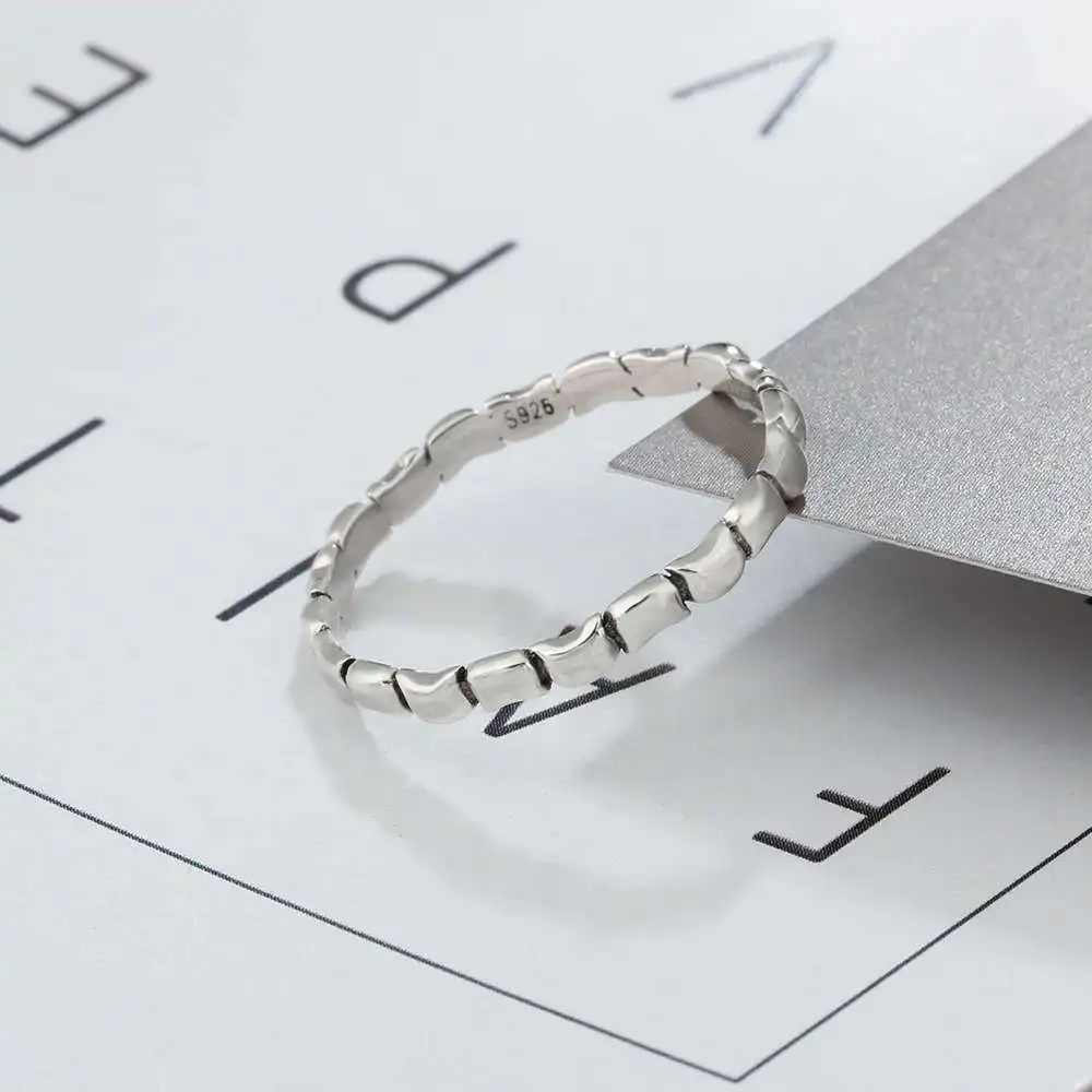 Fashion OL Jewelry 925 Sterling Silver Ring 2mm Width Female Party Rings For Women Gift For Girlfriend (JewelOra RI102853)