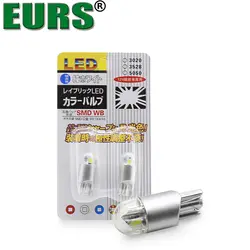 EURS (TM) 2 шт. цена акции T10 3030 1smd лампы белый красный Буле DC12V W5W 194 автомобилей номерных знаков огни зазор led лампа