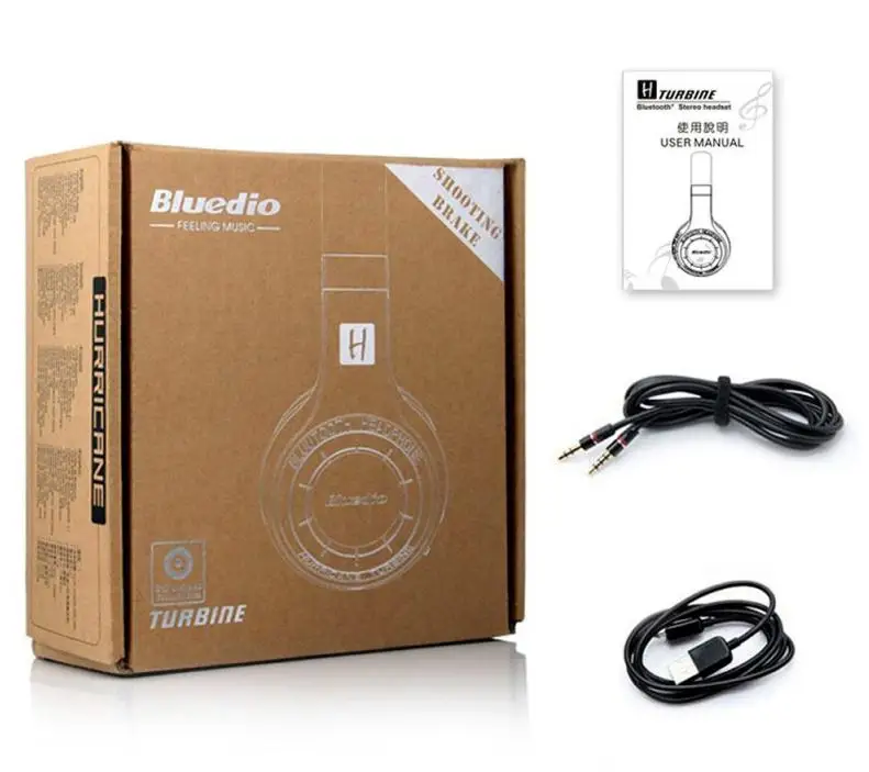 Bluedio HT беспроводные Bluetooth наушники BT 5,0 версия стерео Bluetooth гарнитура встроенный микрофон для звонков и музыки гарнитура - Цвет: Black Retail Box