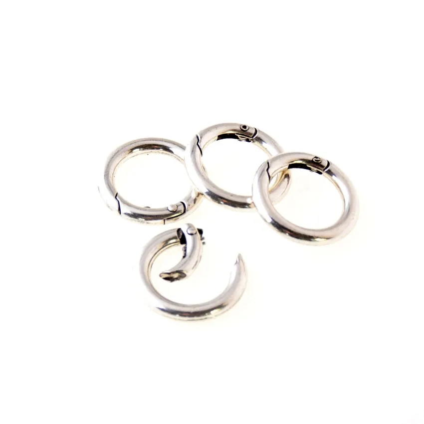 

Бесплатная Shipping-8Pcs, серебристая несварная кожаная сумка, металлические поделки, кольцо для рукоделия, застежка 25 мм (внутри: 17 мм), соединительная пряжка