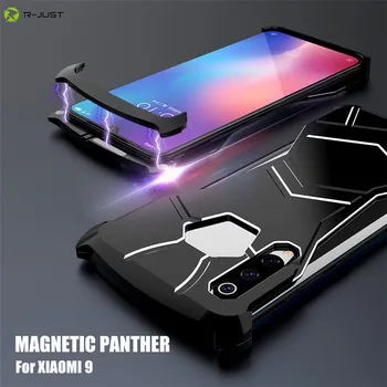 

R-JUST Magnetic Panther Case For Xiaomi Mi9 Mi 9 Luxury Aluminum Metal Magnet Bumper Frame Back Cover For Xiaomi Mi 9 Case