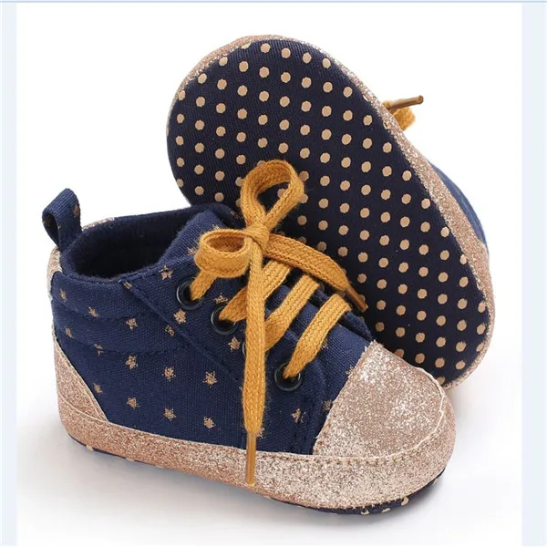 PUDCOCO/детская обувь для малышей; кроссовки на мягкой подошве для мальчиков и девочек; парусиновая обувь; Размеры 0-18 м - Цвет: Navy blue