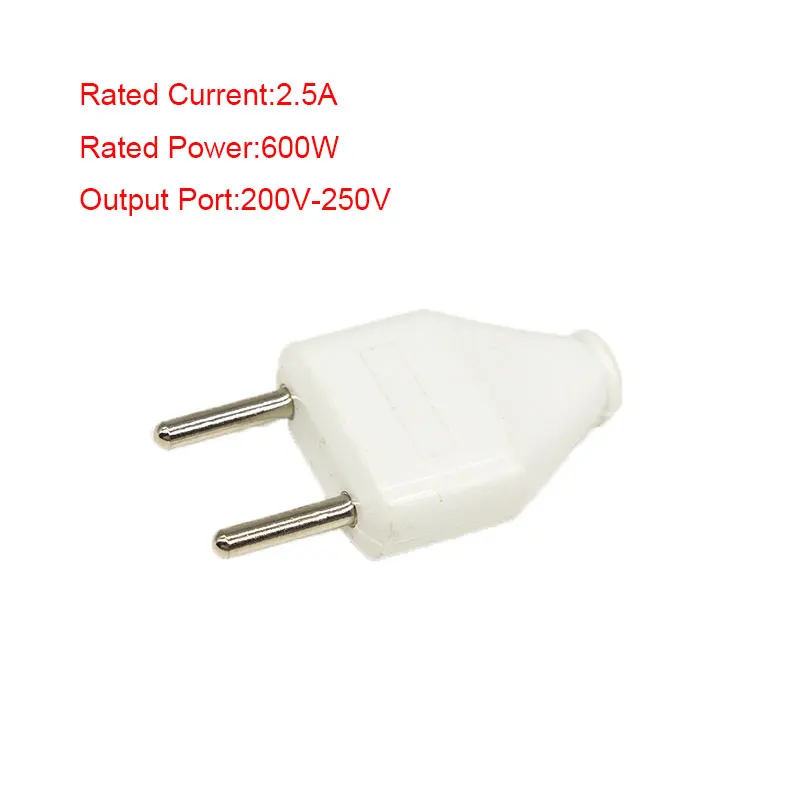 

EU standard AC Electrical Power Rewireable Plug Male for wire Socket Adaptor Adapter Extension Cord Connector Detachable