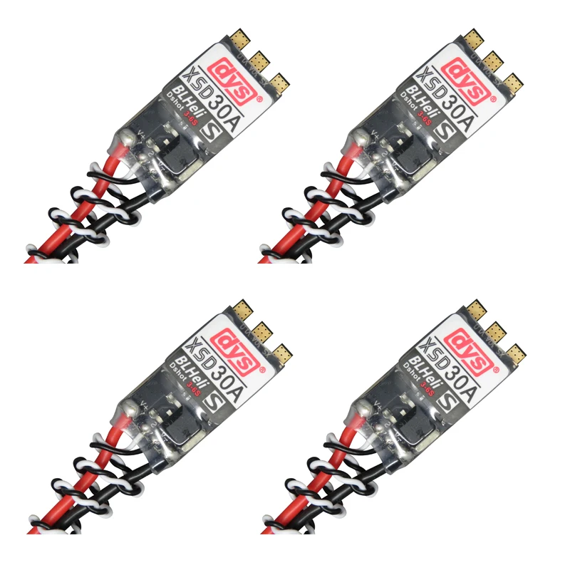 Goede 4 stks partij DYS XSD 30A 3 6 s ESC BLHeli_S Ondersteunt Dshot600 Dshot300 Voor KV Motoren voor FPV multicopter Frame Quadcopter