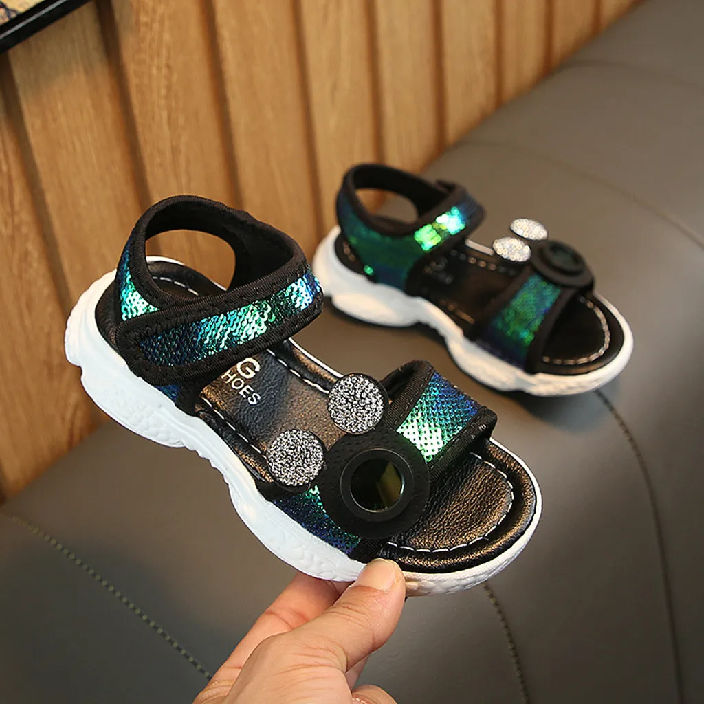 

Children Shoes Toddler Girl Boy Beach Sandals Casual Fashion Spring Shoe Sequins Bling Sports Shoes Animal Ear Sneakers Sandals
