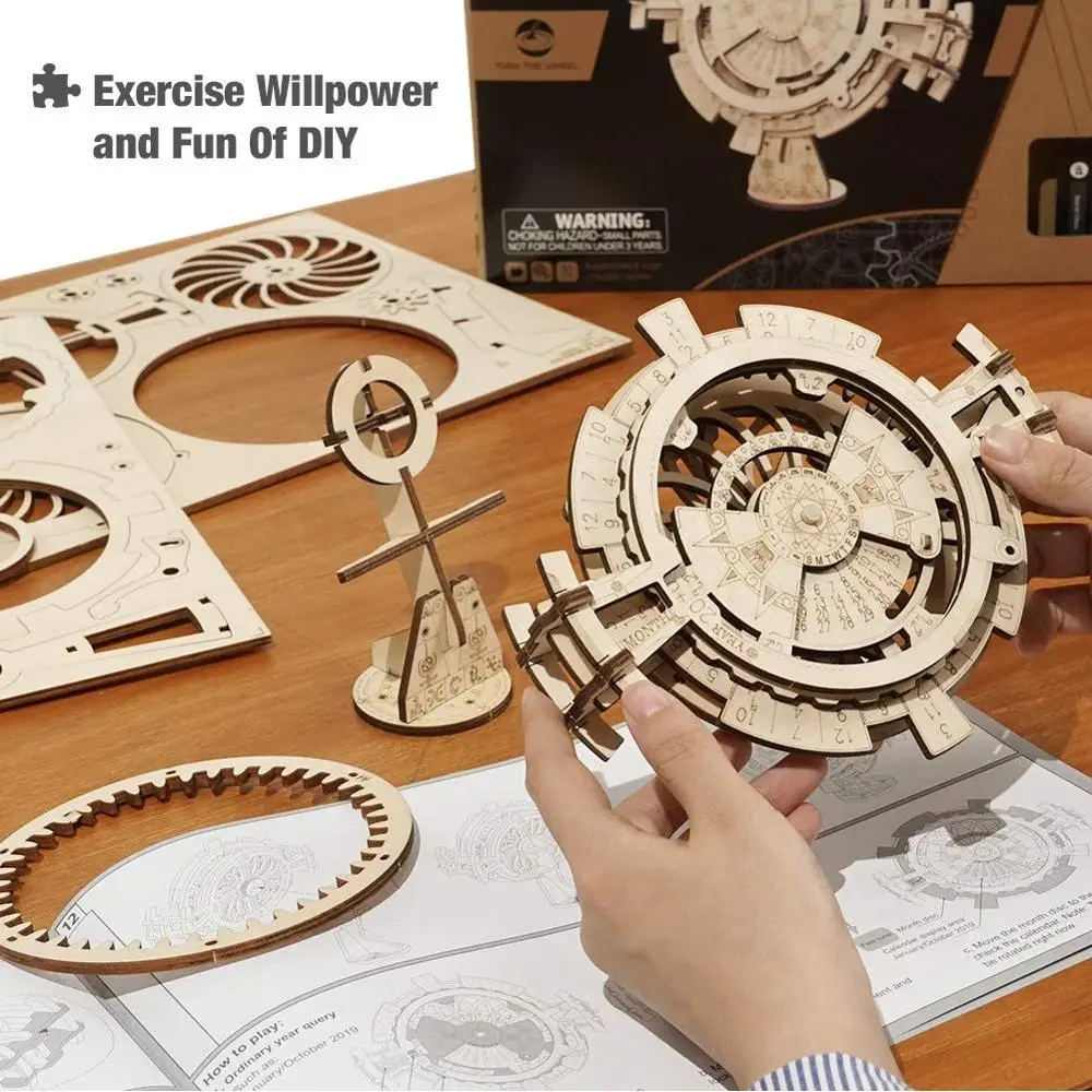 Robotime Новое поступление DIY 3D вечный календарь деревянная головоломка игра сборка