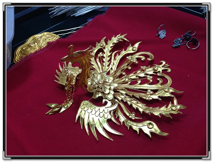 Топ средний Феникс миао Серебряный палка для волос Hanfu аксессуары традиционные