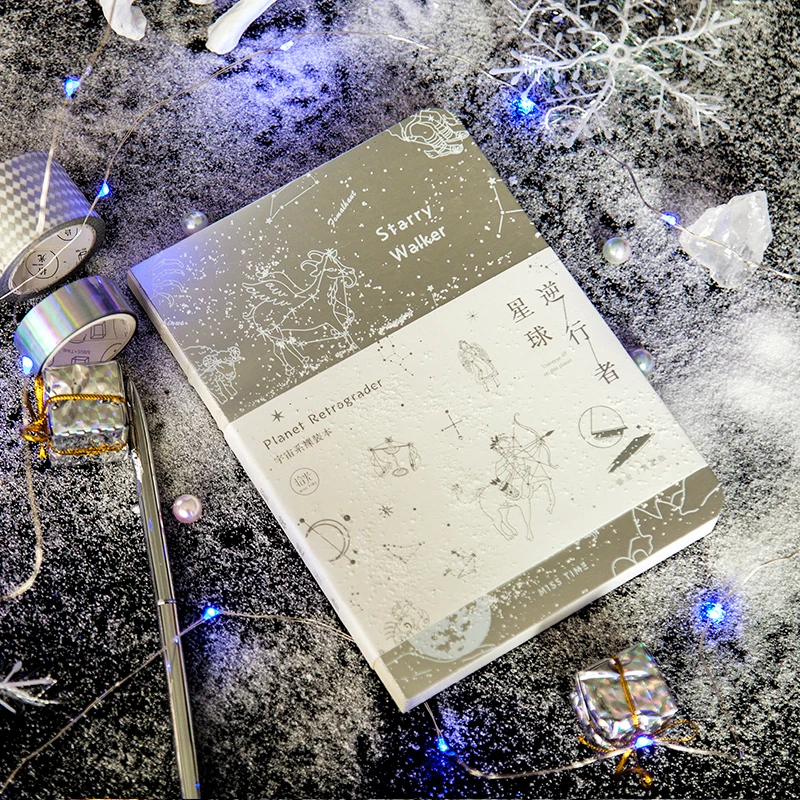 Блокнот Retrograde The Planet Bronzing gold silver Process Notepad астронавт тема рождественские подарки 1