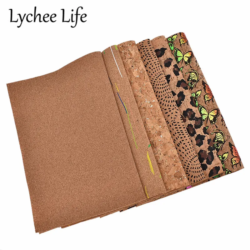 

Lychee Life A4 Soft Cork Fabric Colorful Butterflies 29x21cm Fabric DIY Handmade Home Sewing Clothes Garment Textile Supplies