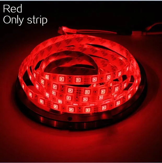 Светодиодный светильник DC 12 В Гибкая Диодная лента SMD 2835 5050 RGB 24Key 44Key водонепроницаемый 1 м 2 м 3M 4M 5 м светильник ing - Испускаемый цвет: Red Only strip