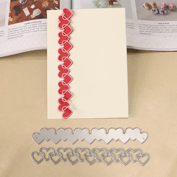 

DUOFEN METAL CUTTING DIES hearts chain borders Stencils for DIY craft projects embossing Scrapbook Paper Album