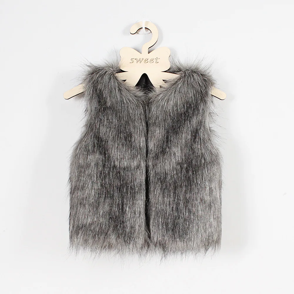 Cabolsa de Pele do Falso Colete para Menina Outwear do Bebê Menina Colete Outono Inverno Roupas Infantis Meninas Gilet Bodywarmer hh 16 High Quality Mamãe e Bebê