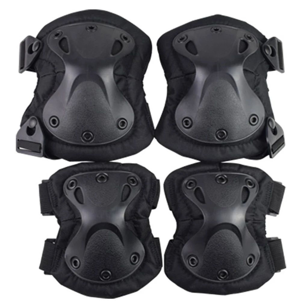 

Adult Elbow Pad&Knee Pads Set Protective Gear Guard Pads Military Sports for CS Tactical Shooting CS Shooting Paintball Biking
