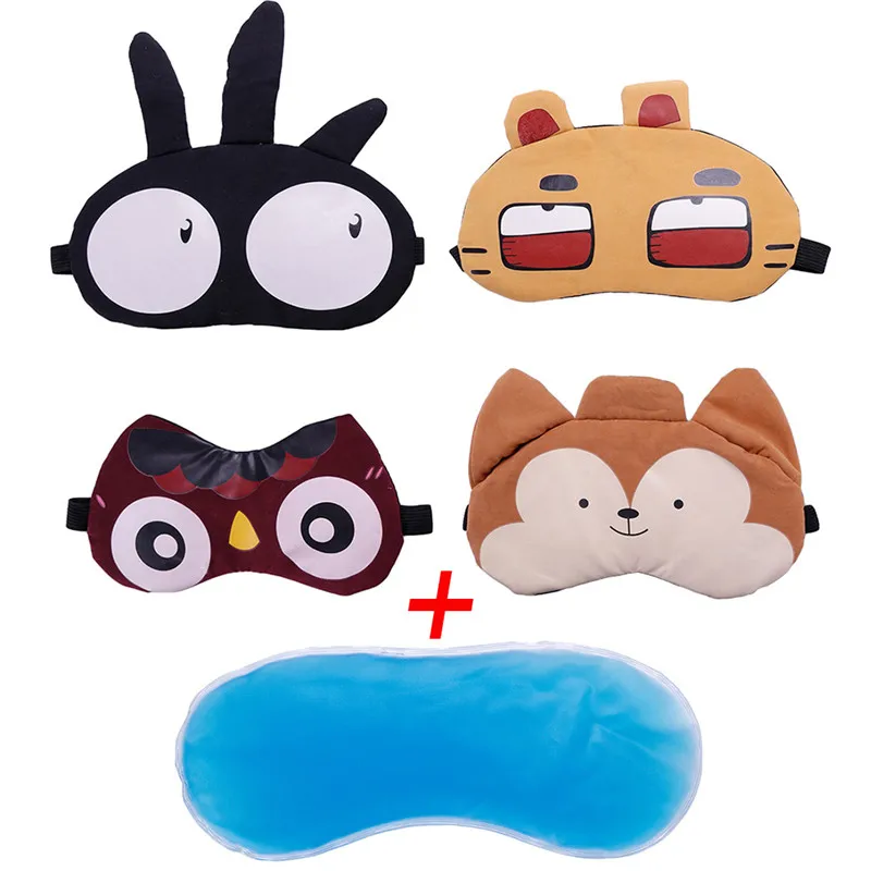 

1PCS Cute Eyeshade Cold Cooling Gel Ice Eye Care Mask Padded Shade Cover Stress Relaxing Relief Sleeping Blindfold