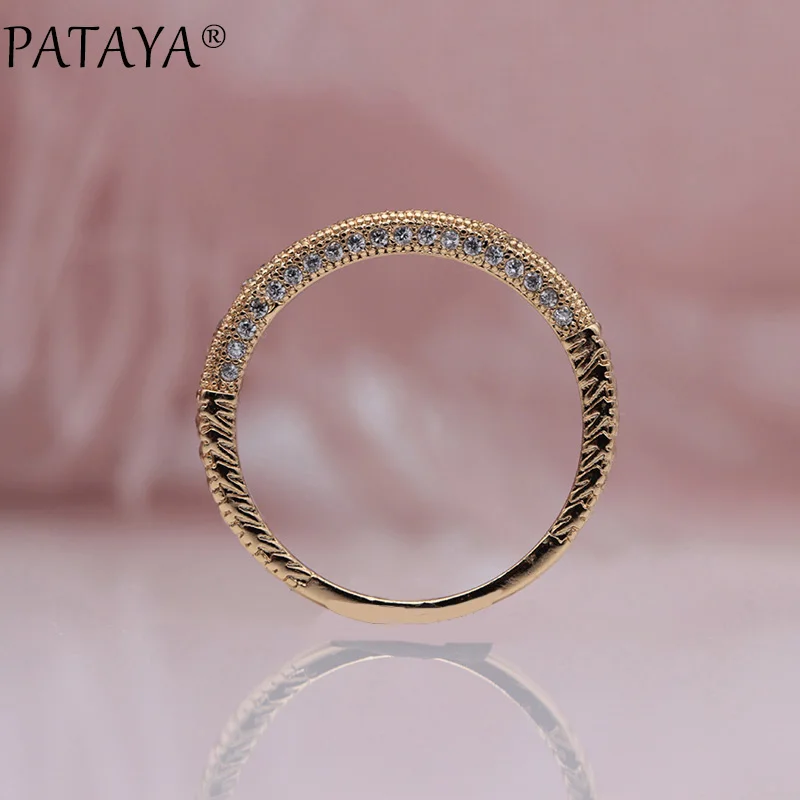 Micro Wax Inlay Natural Zircon Small Rings 585 Rose Gold - Image 4