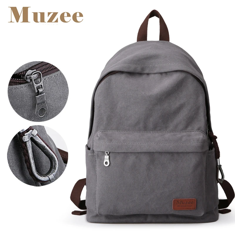 

Muzee Canvas Backpack College Student School Backpack Bags Suit for 14 inch Computer and 1-3 Days Trip Backpack