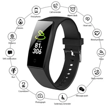 Color Screen Men Women Smart Watch Sport Fitness Bracelet Blood Pressure Monitoring Heart Rate Monitor Fitness Tracker Bracelet