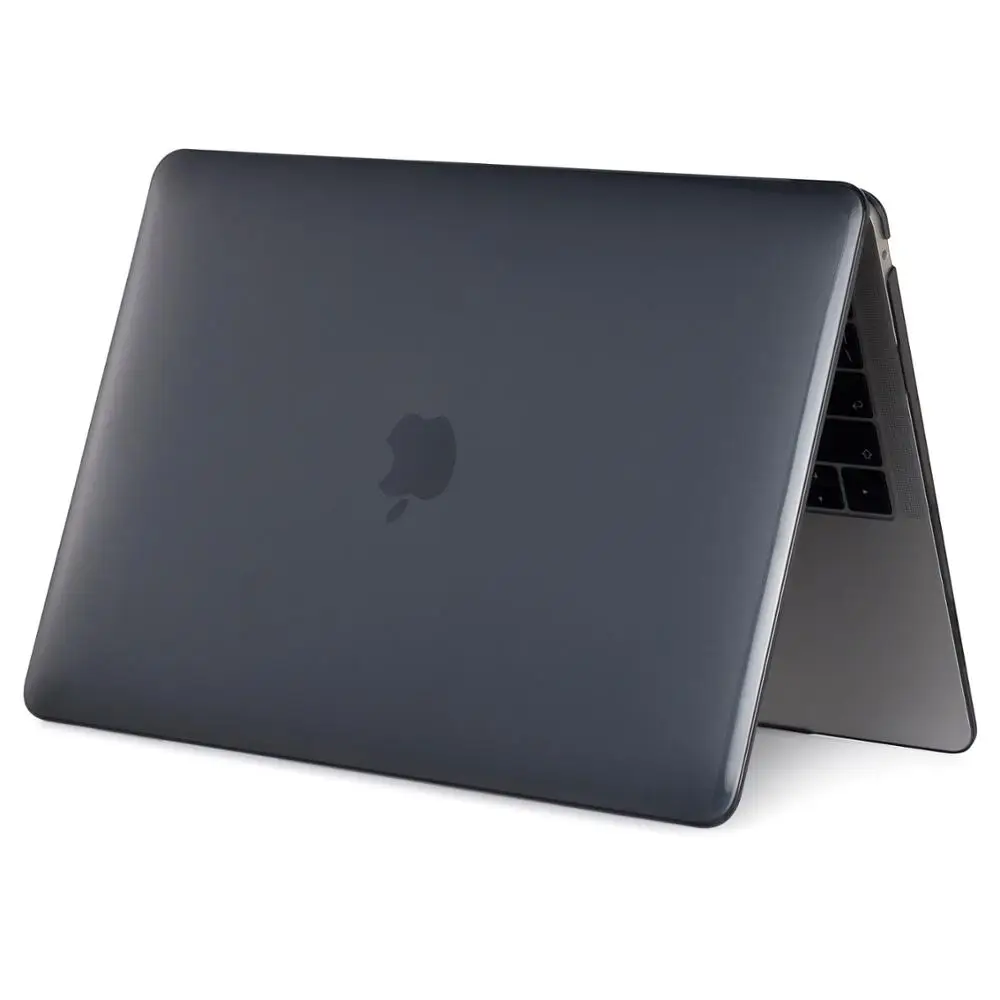 Кристалл просвечивающие для ноутбука чехол для Apple MacBook Pro retina Air 11 12 13 15, для mac Air 13, Новые Pro 13 15 дюймов shell - Цвет: Black-crystal