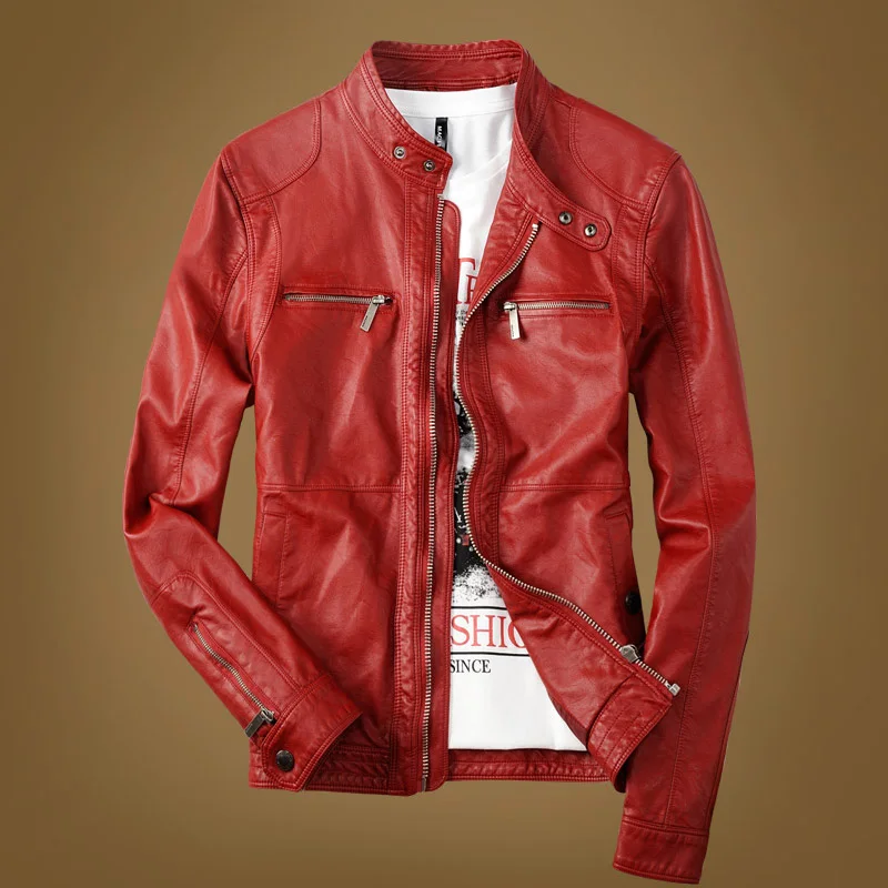 Macfion Leather Clothing Male Autumn Men's Clothing Male Leather