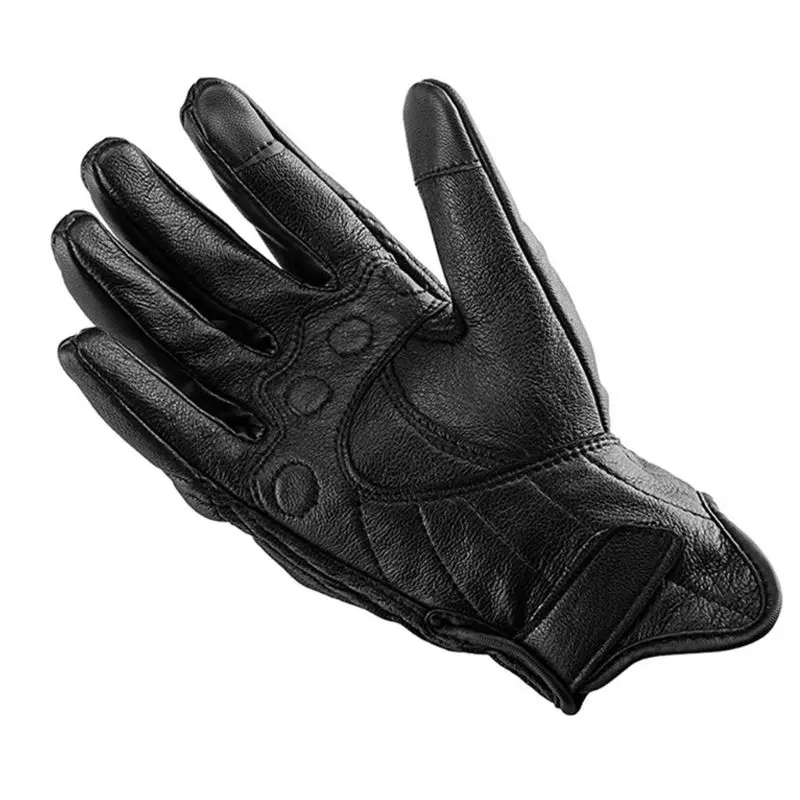 Motorcycle Gloves Leather Touch Screen Men Genuine Leather Cycling Moto Glove