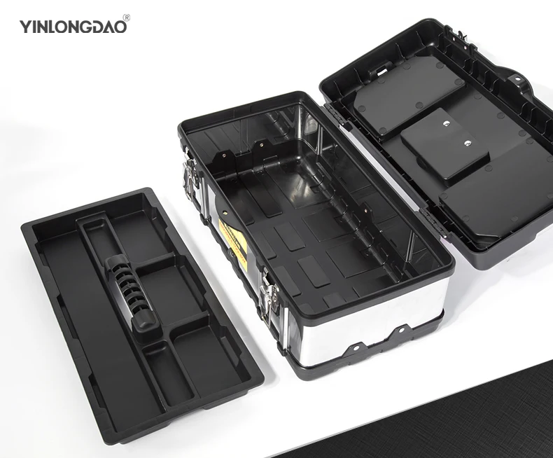 

Multi-Function Stainless Steel Toolbox Portable Home Vehicle Maintenance Hand-Held Hardware Storage Repair Thickening Tool Box