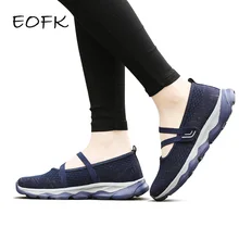 EOFK/Женская обувь на плоской подошве; женские повседневные кроссовки mary jane; Летние тканевые мягкие туфли на плоской подошве; удобная женская обувь