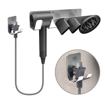 

Aluminum Alloy Wall Mount Hanger Bracket for Dyson Supersonic Hair Dryer & Accessories Organizer Cradle Bracket Hook