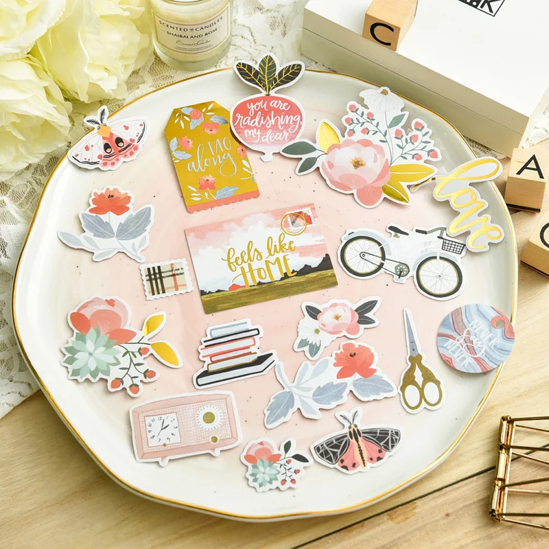 

YPP CRAFT 38pcs Colorful Foil Die Cuts for Scrapbooking Happy Planner/Card Making/Journaling Project