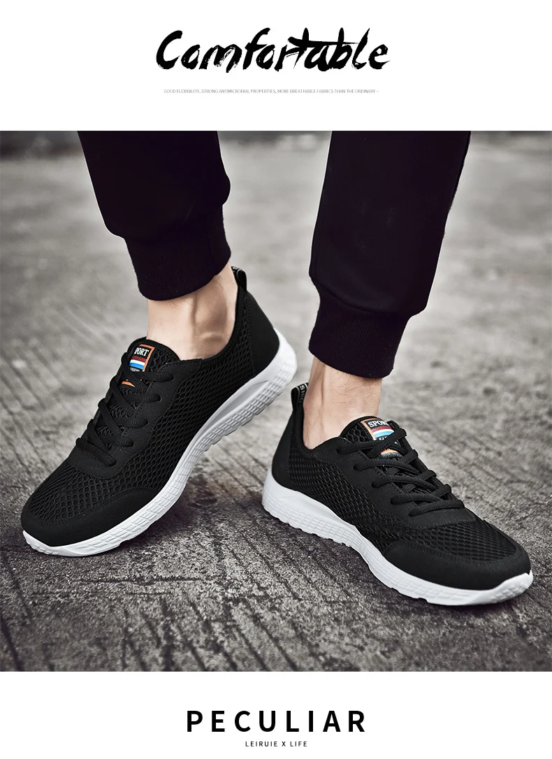 Новинка 2019 года; классические теннисные кроссовки из сетчатого материала для мужчин; мягкие удобные спортивные кроссовки для улицы;