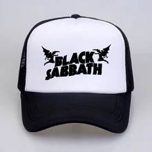 Модная Мужская Женская Бейсболка s черная Sabbath рок Кепка s летняя тяжелая металлическая Рок Музыкальная Группа сетка Кепка Дальнобойщика шляпа